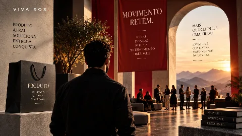 Pessoas chegam pelo produto. Mas ficam pelo movimento.