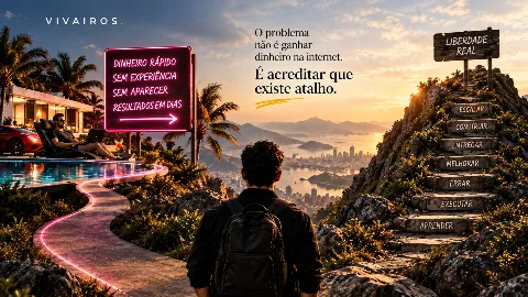 O problema não é ganhar dinheiro na internet. É acreditar que existe atalho.