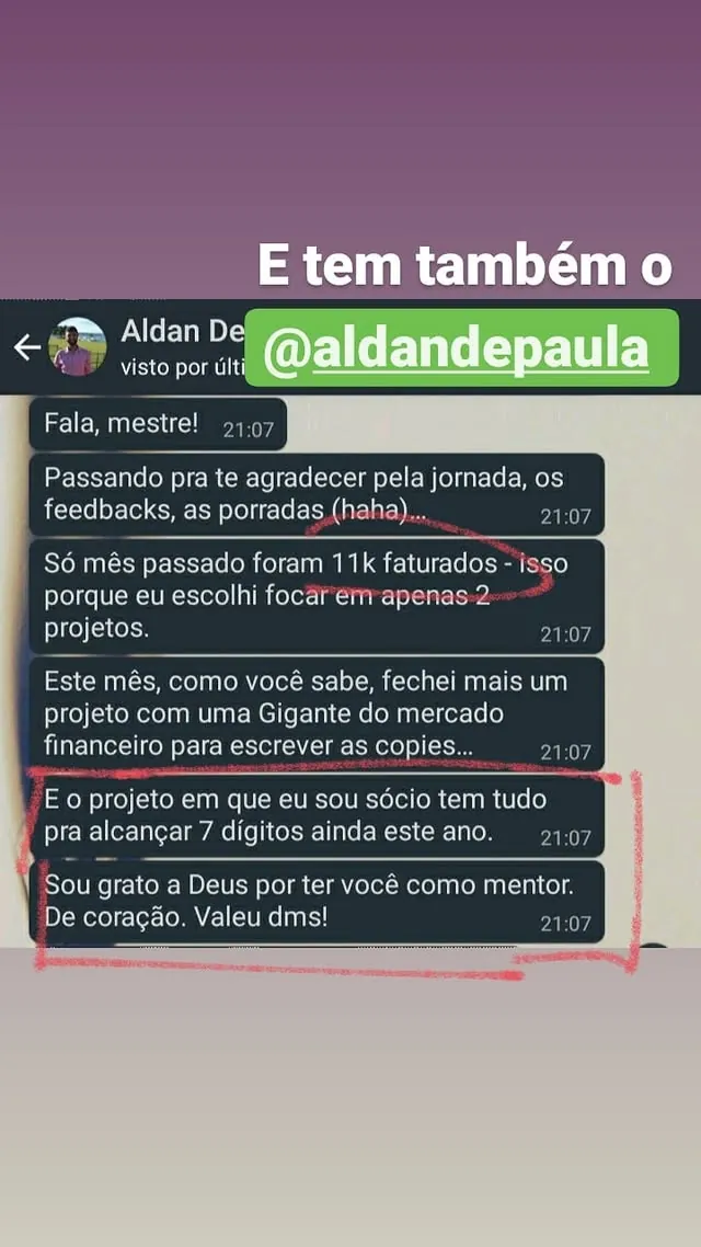 Print do resultado: R$ 11 MIL EM 2 PROJETOS
