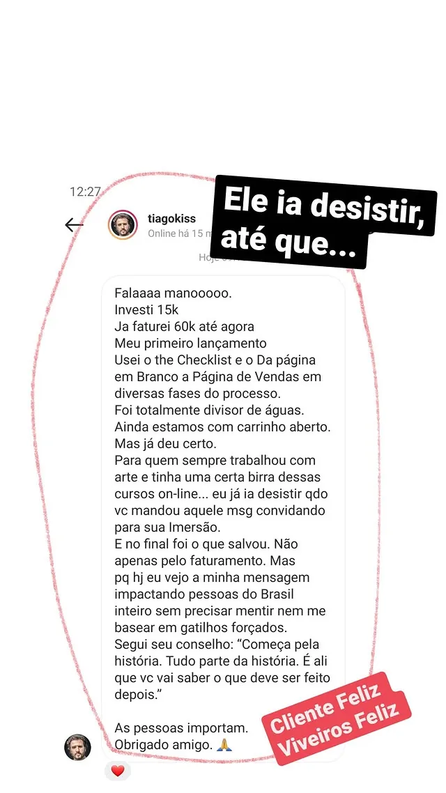 Print do resultado: R$ 60 MIL NO PRIMEIRO LANÇAMENTO